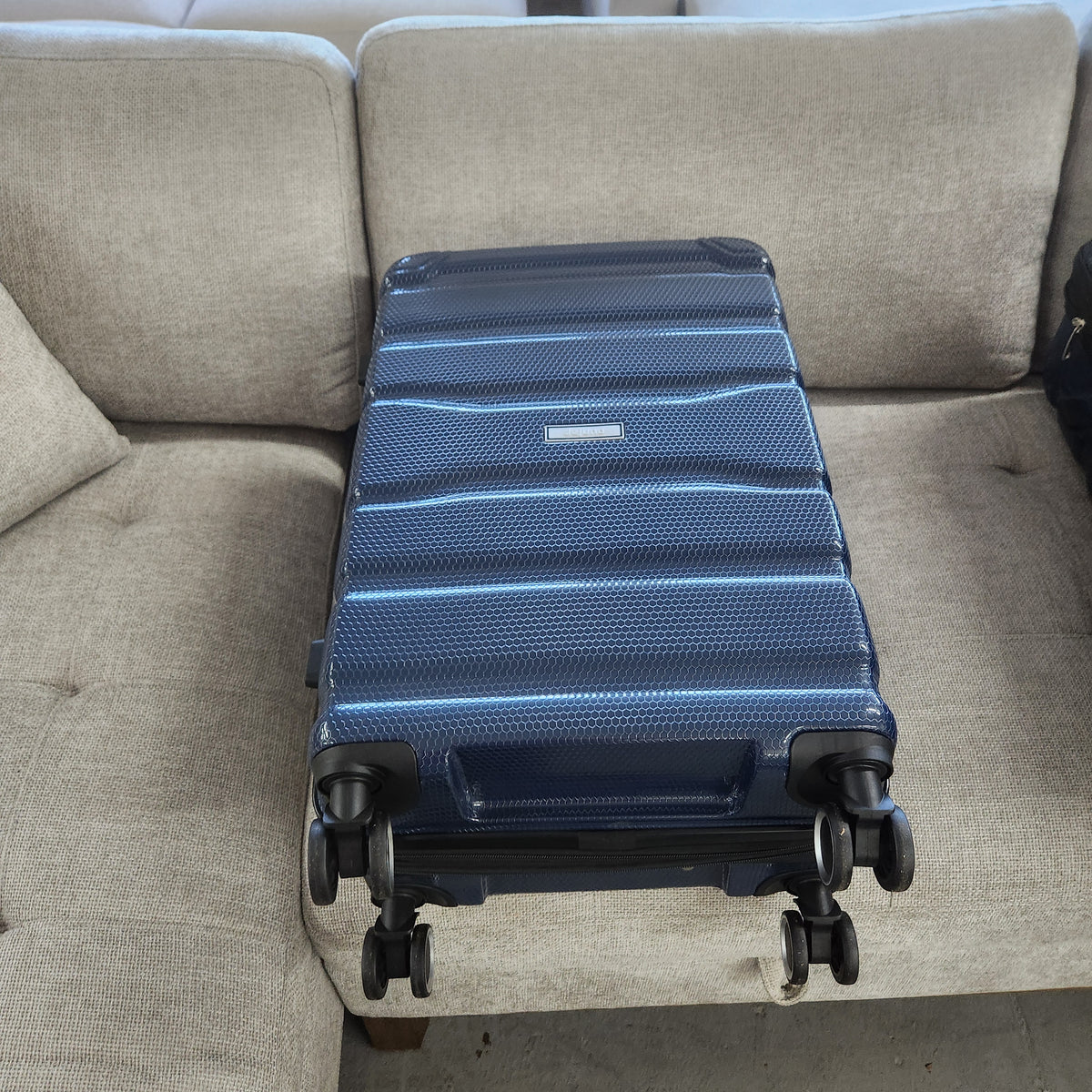 Dejuno Yukon 3-Piece Hardside Luggage Set Blue New