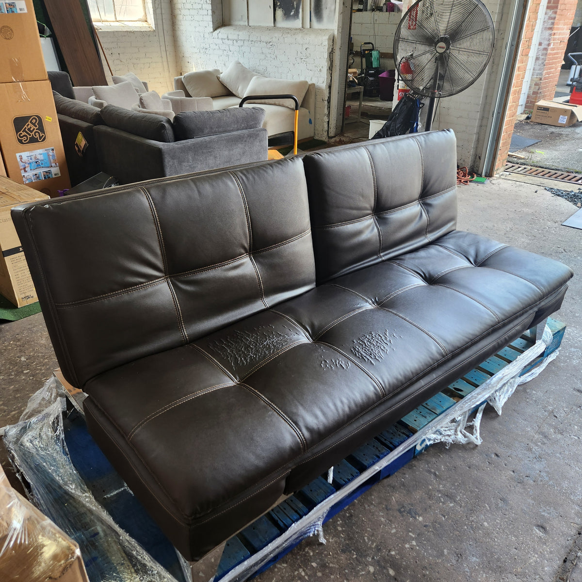 Relax A Lounger Jeneva Bonded Leather Euro Lounger