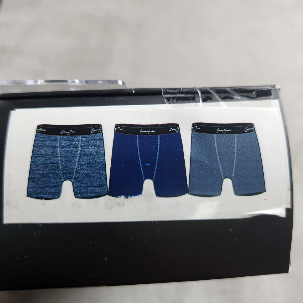 Sean John Mens 3 Pack Boxer Briefs X-Large Blue Variety