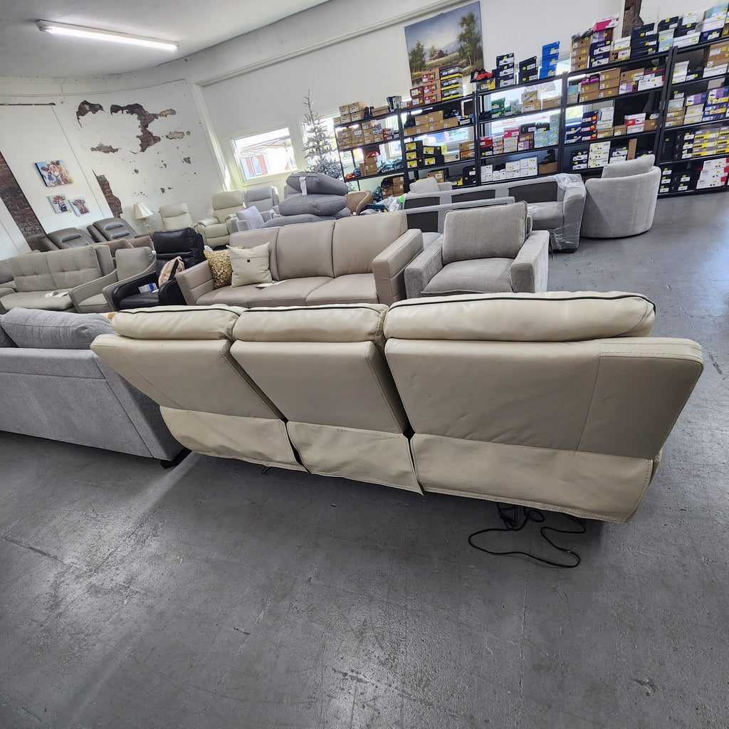 Messina Leather Power Reclining Sofa with Power Headrests