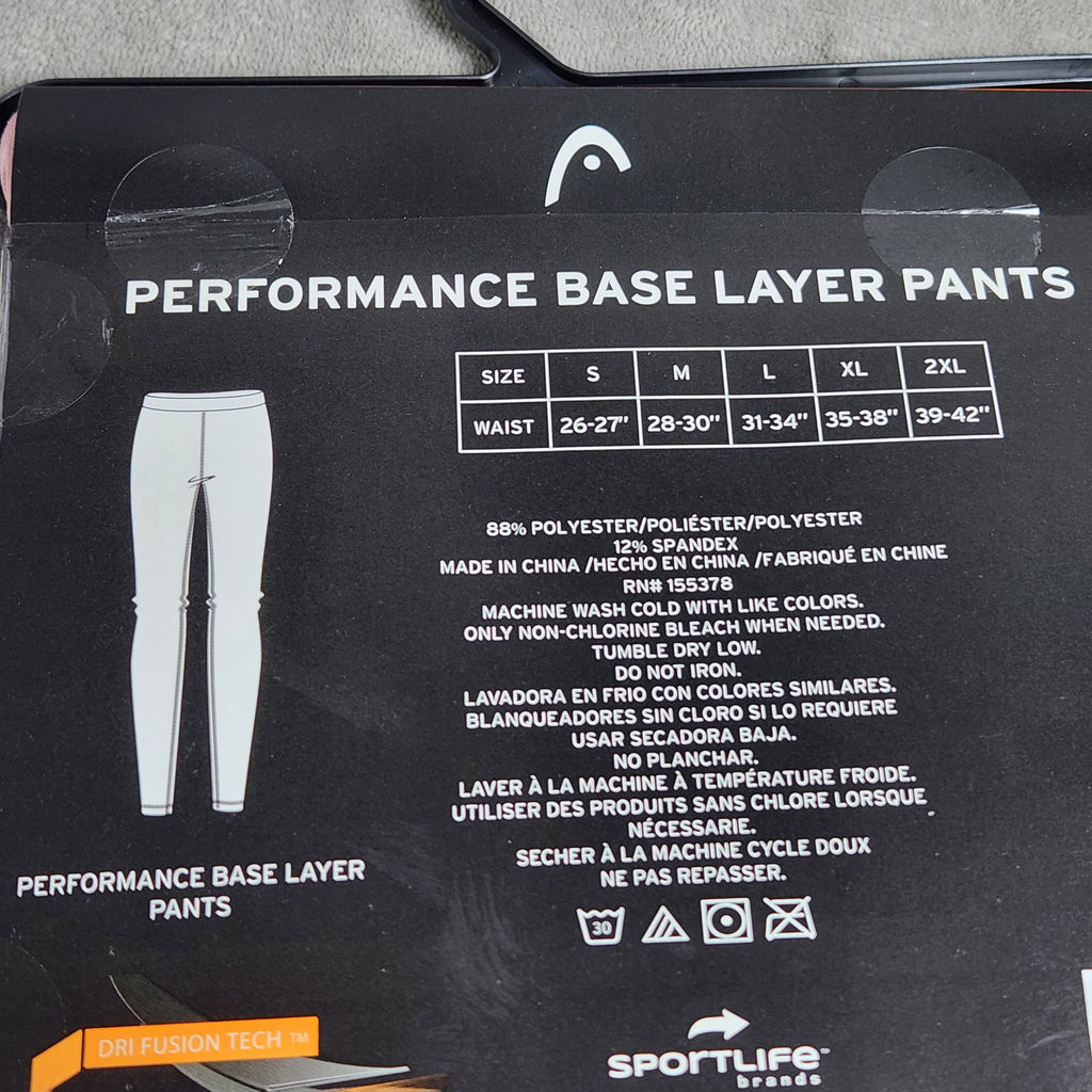 HEAD Women's Base Layer Pants XL Pink Heavy Weight Cold Weather NEW