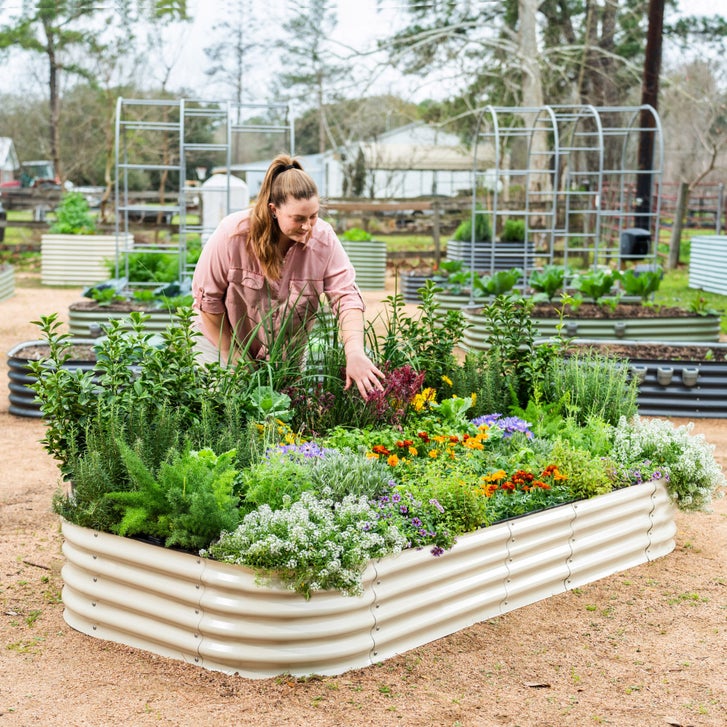 Vego Garden 14” Tall 6 in 1 Modular Metal Raised Garden Bed Kit