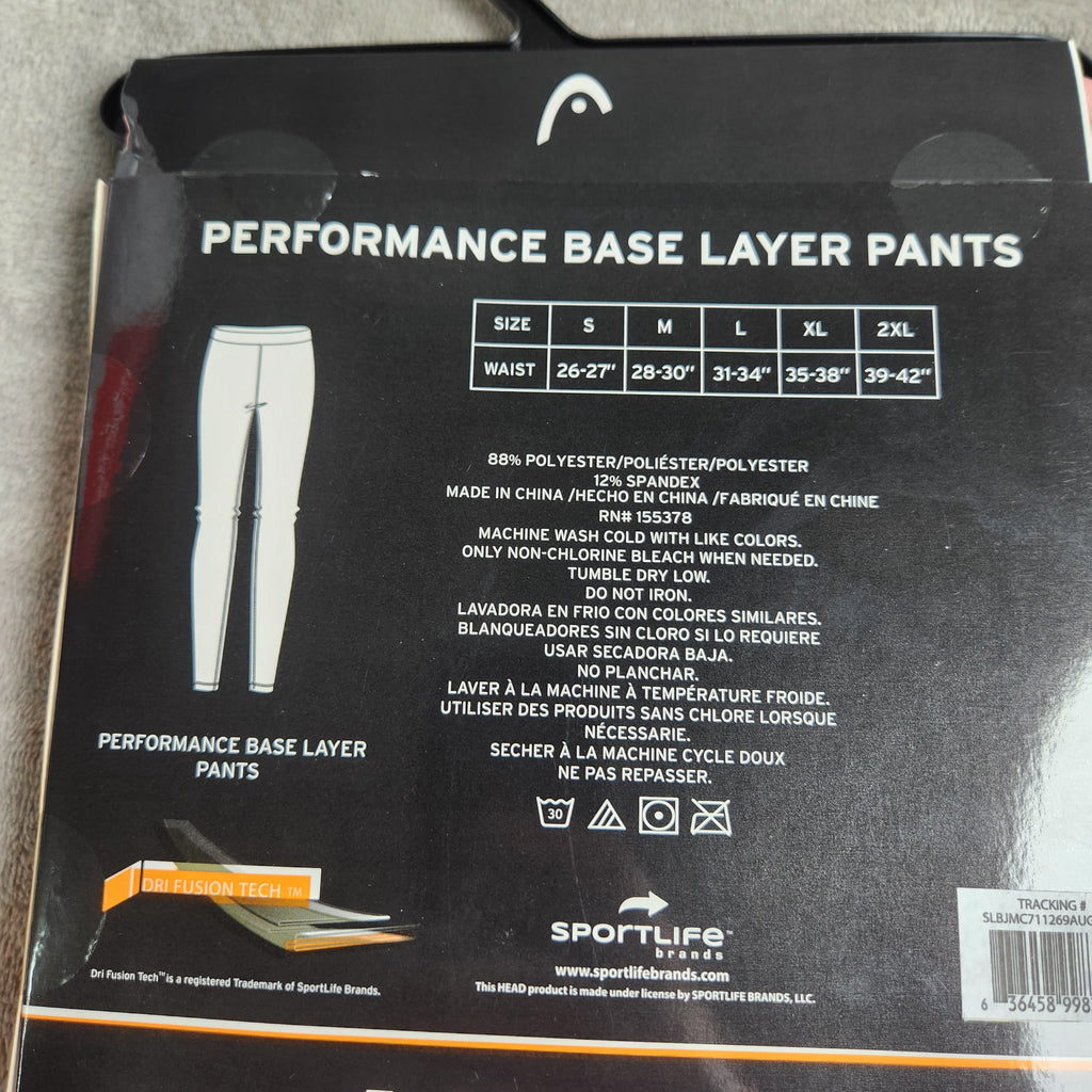 HEAD Women's Base Layer Pants Large Pink Heavy Weight Cold Weather NEW