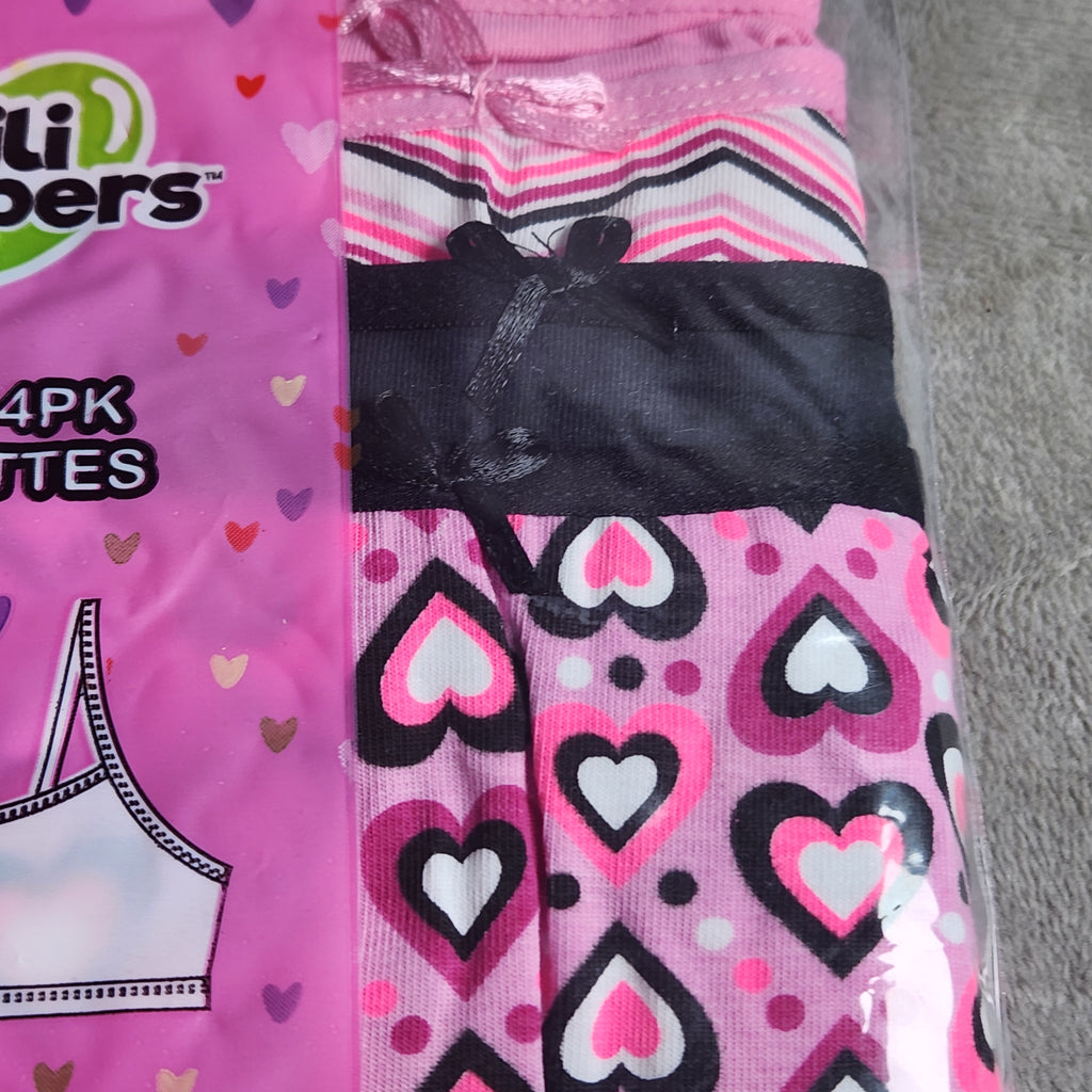 Chili Peppers Size Large 4 Pack Girls Bralettes