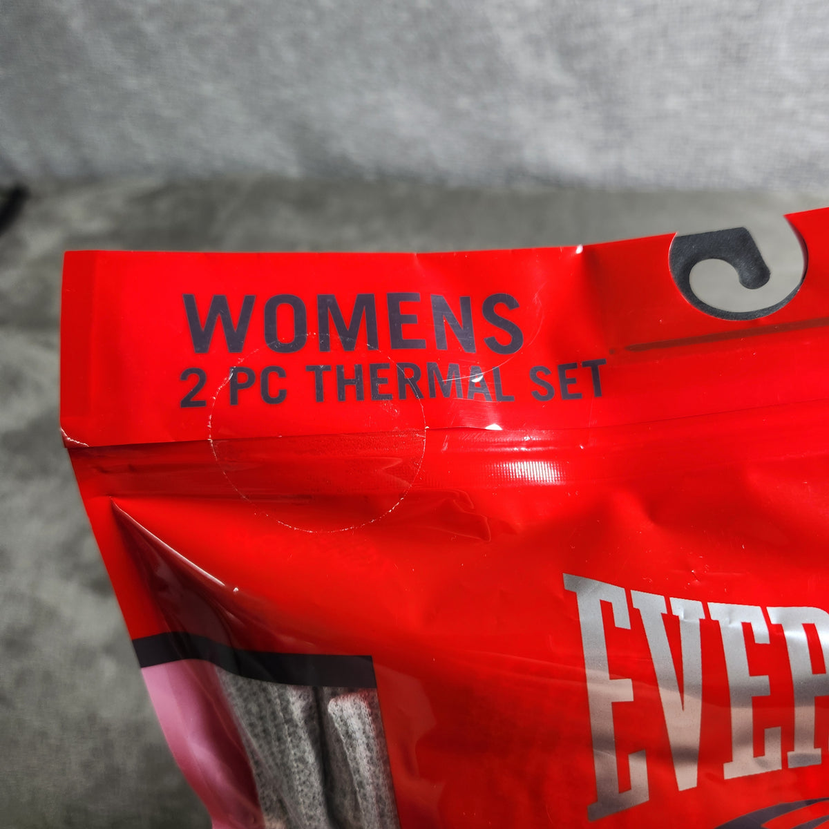 Everlast Women's Medium Thermal Waffle Knit 2 PC Set Gray Long Sleeve Top Pants EVL4970