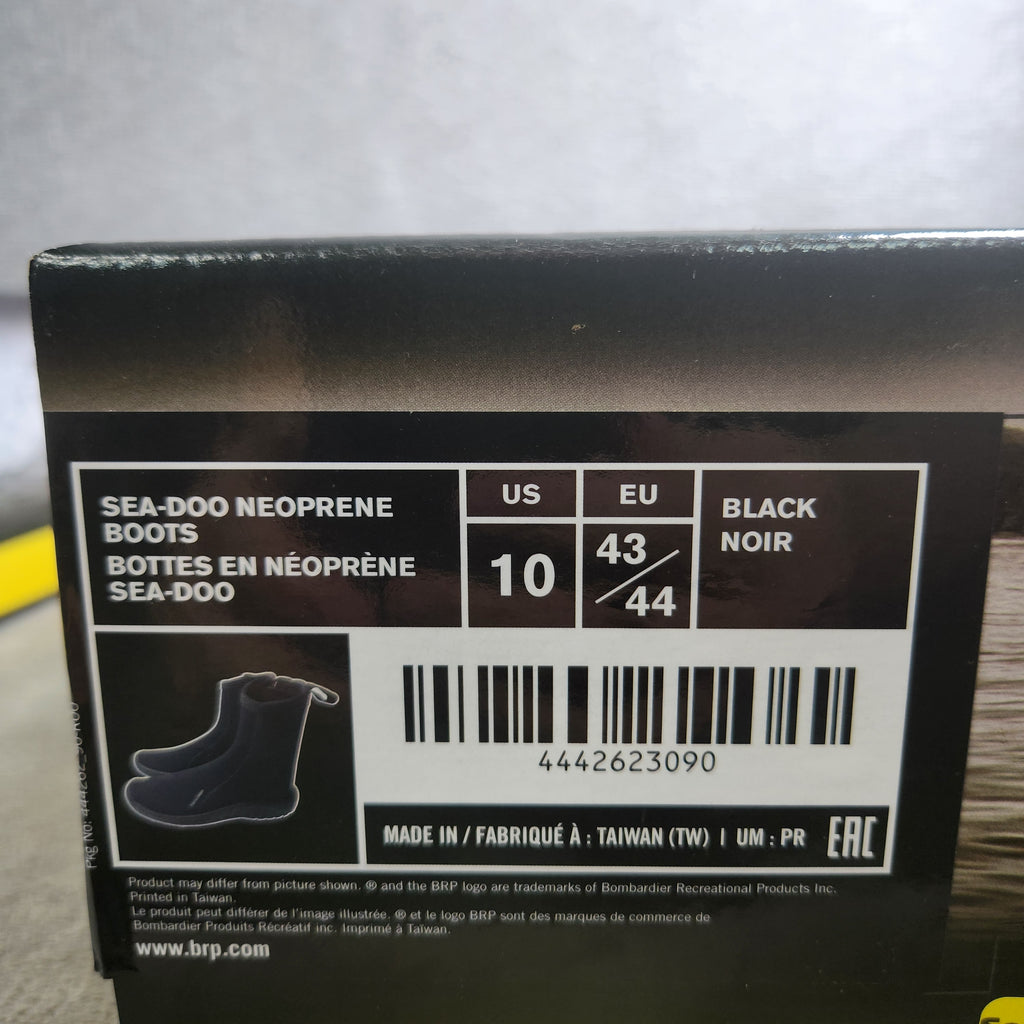 Sea-Doo Neoprene Boots Men's 10 / Women's 11 Black Jet Ski Water Shoes