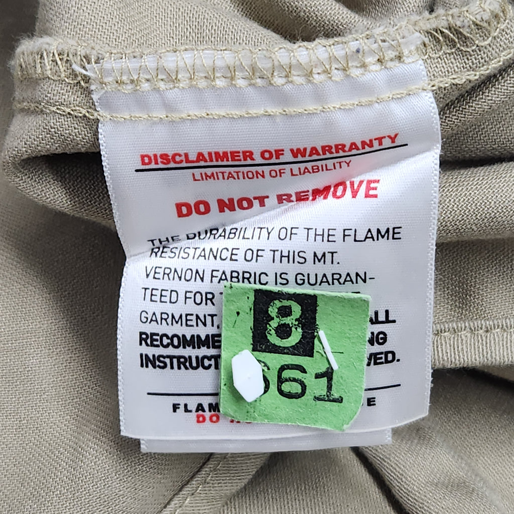 Ariat Men's Work FR Flame Resistant Button Up Work Shirt Tan Size XL NFPA 2112 Used