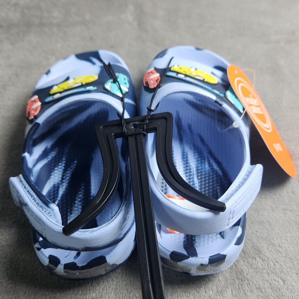 Wonder Nation Crocs Size 9-10 Toddler Boys Car Icon Slide Sandals EVA