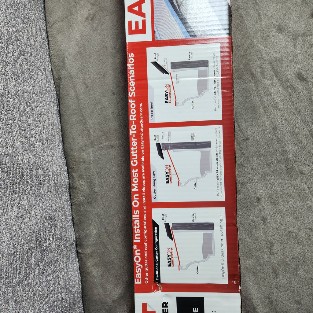 EasyOn Stainless Steel 36' Gutterguard - Fits 5" Gutters - NEW