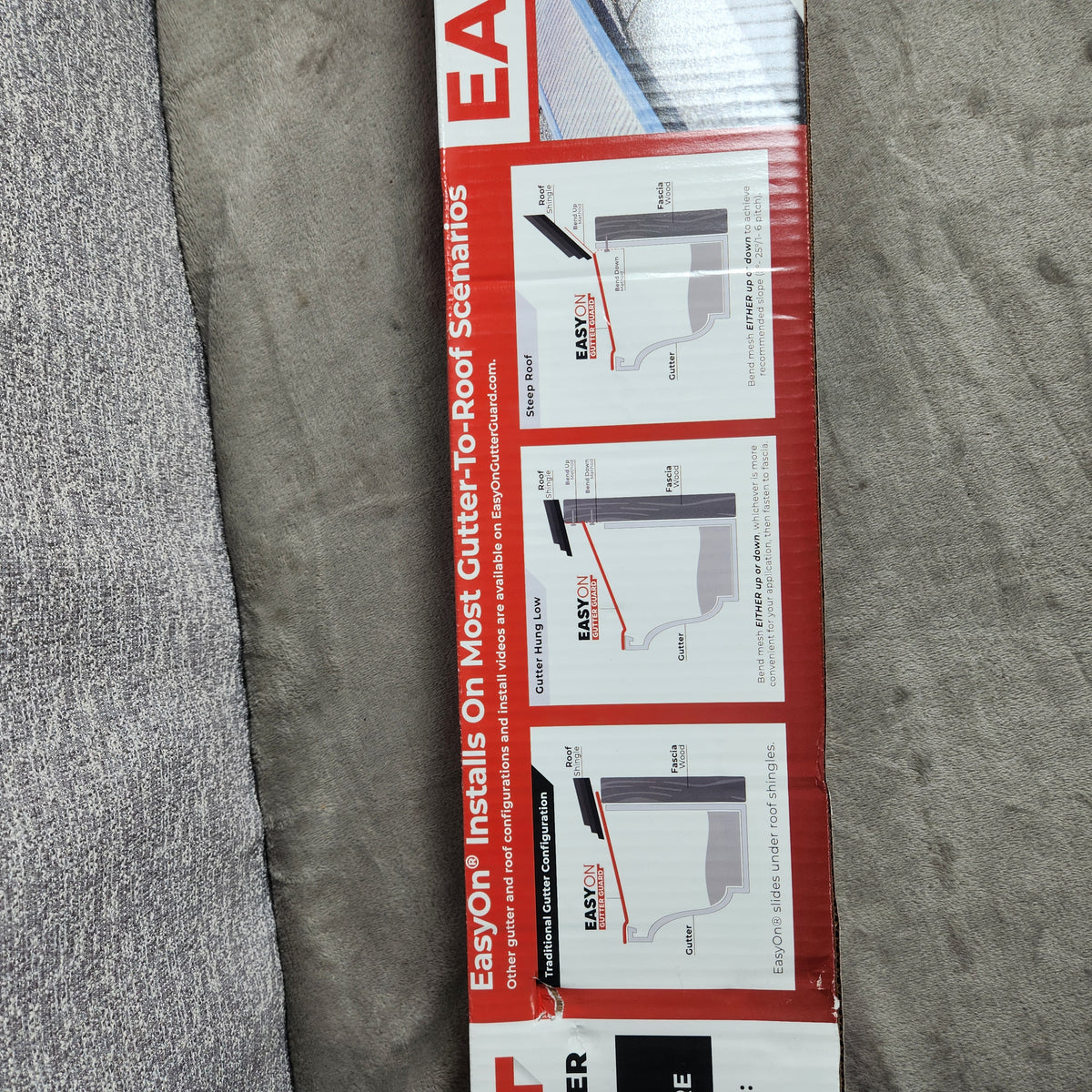 EasyOn Stainless Steel 36' Gutterguard - Fits 5" Gutters - NEW