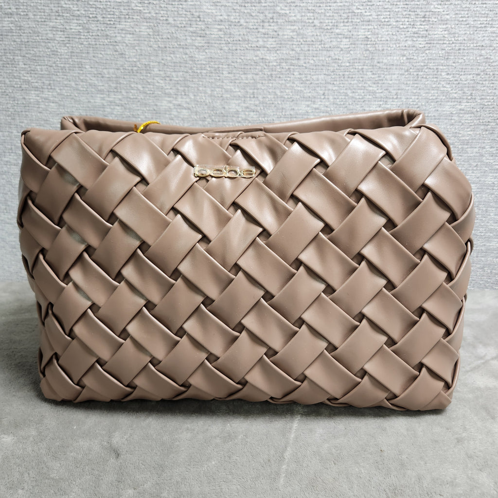 Bebe Luca MD Satchel Bag E03-5358 Taupe New