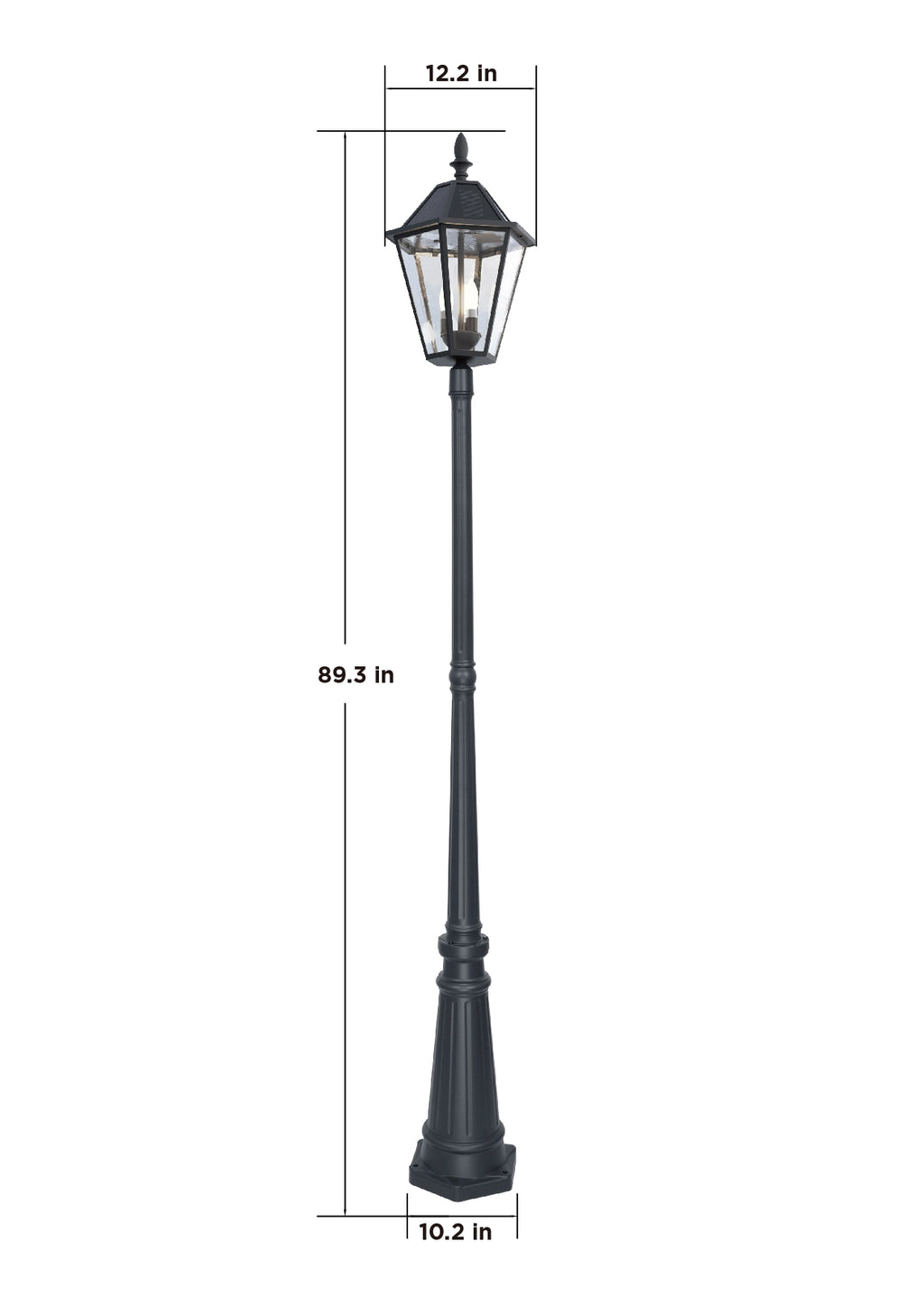 Lutec Outdoor LED Solar Post Light