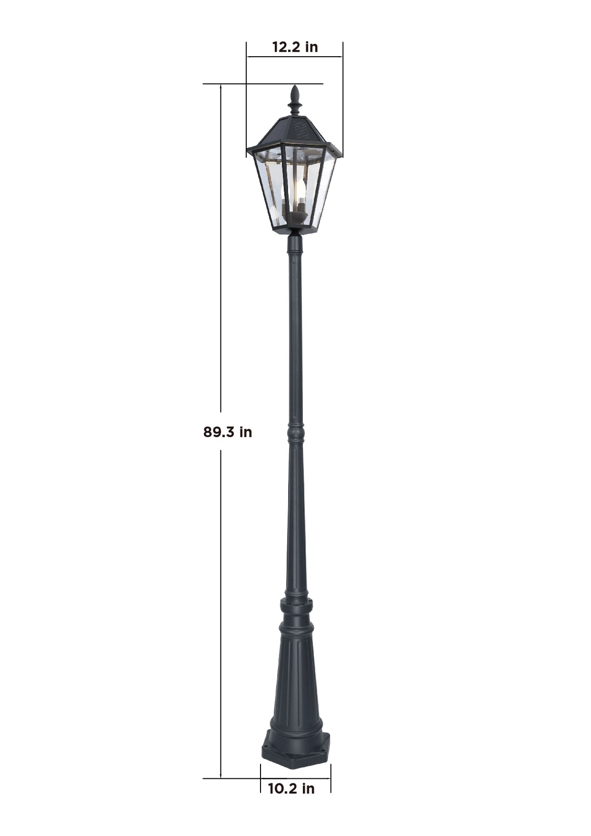 Lutec Outdoor LED Solar Post Light