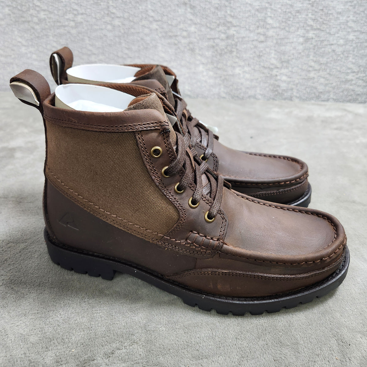 Ozark Mens Rolled Moc Toe Boots Size 7 Chukka Brown