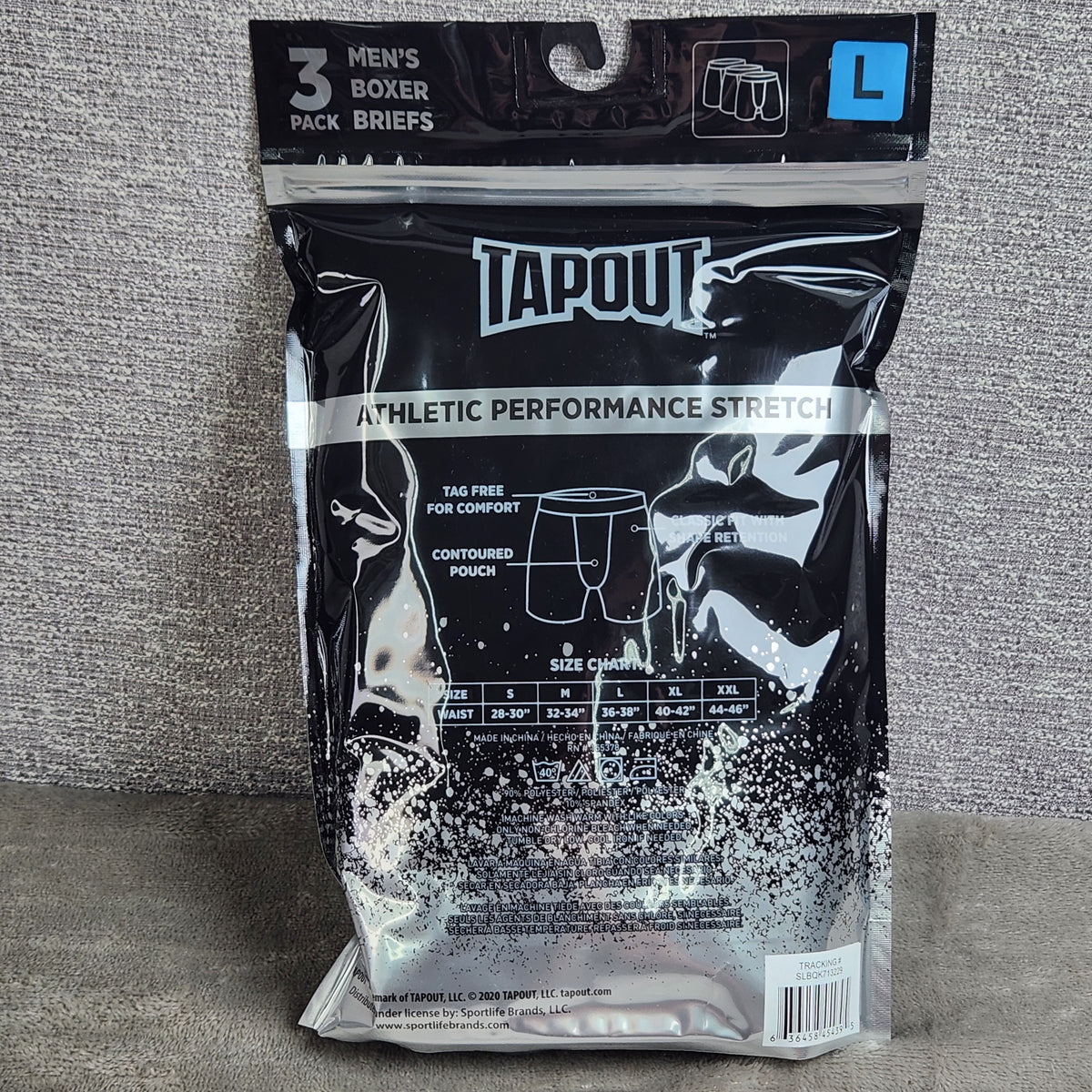 Tapout Athletic Performance Stretch Mens 3 Pack Boxer Briefs Size Large