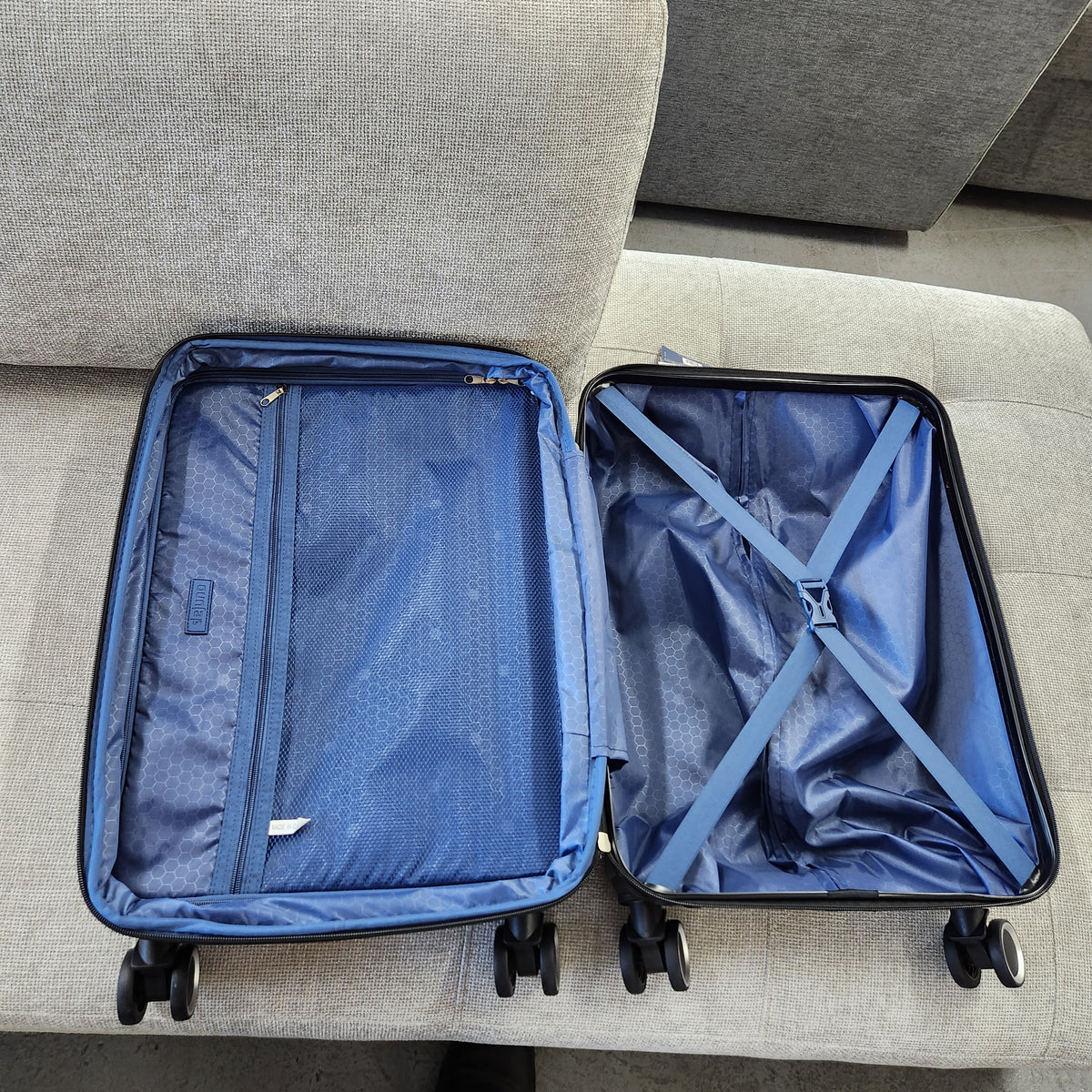 Dejuno Yukon 3-Piece Hardside Luggage Set Green New