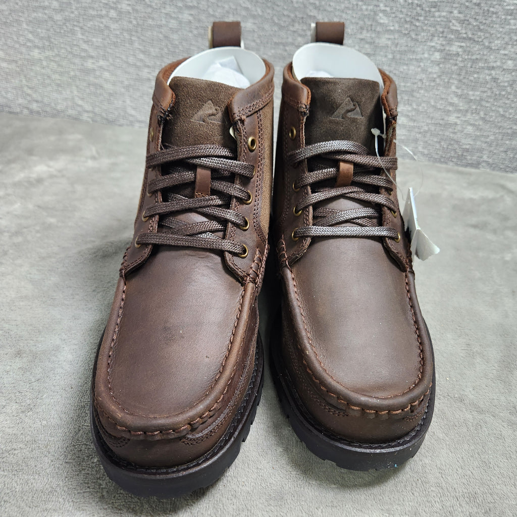 Ozark Mens Rolled Moc Toe Boots Size 7 Chukka Brown