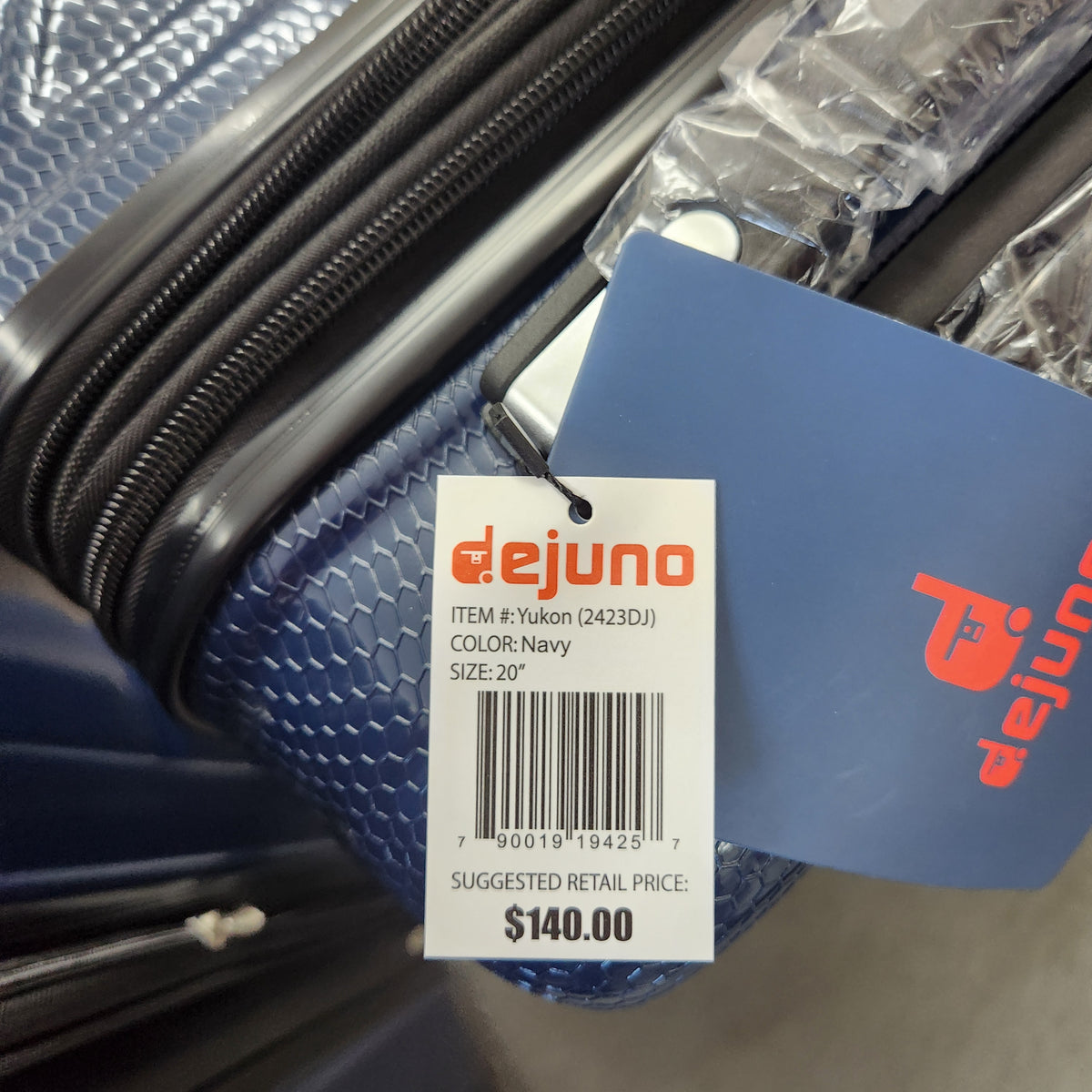 Dejuno Yukon 3-Piece Hardside Luggage Set Blue New