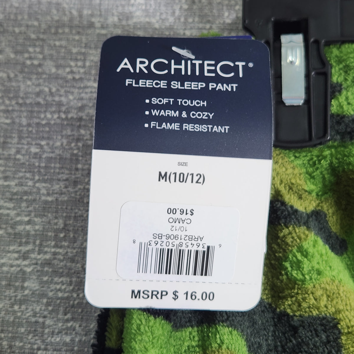 Architech Boys M(10/12) 100%polyester Fleece Sleep Pants Camo