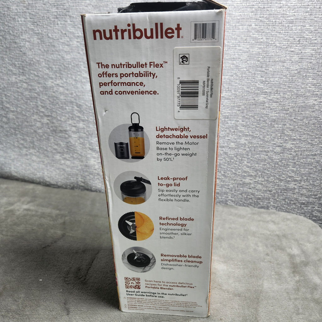 Nutribullet Flex Black Portable Blender Open Box