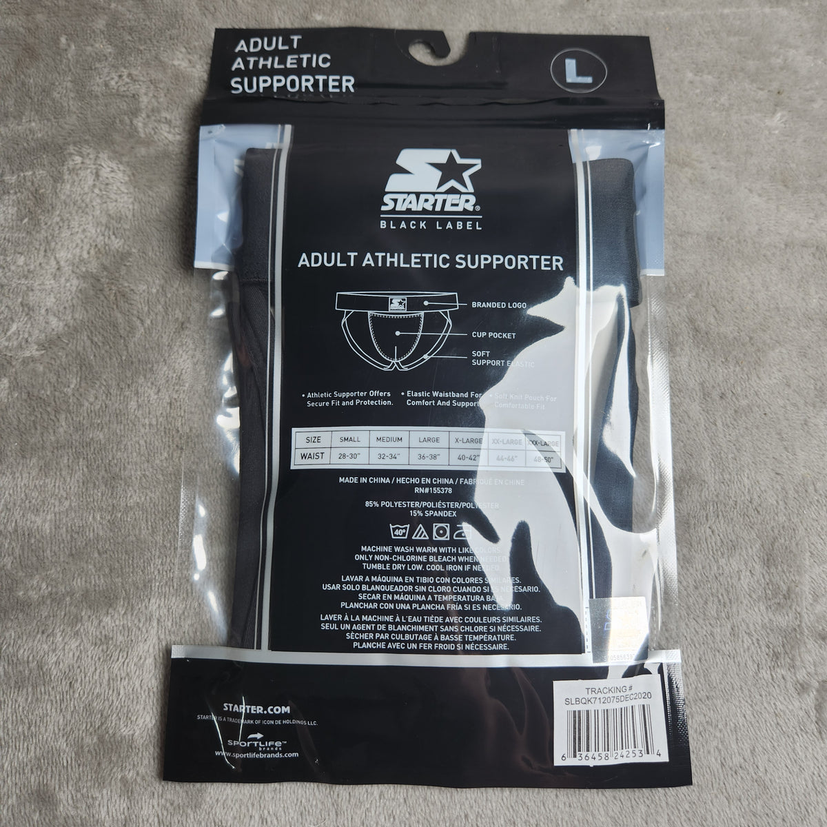 Starter Black Label Size Large Adult Athletic Supporter Performance Athletic Fit