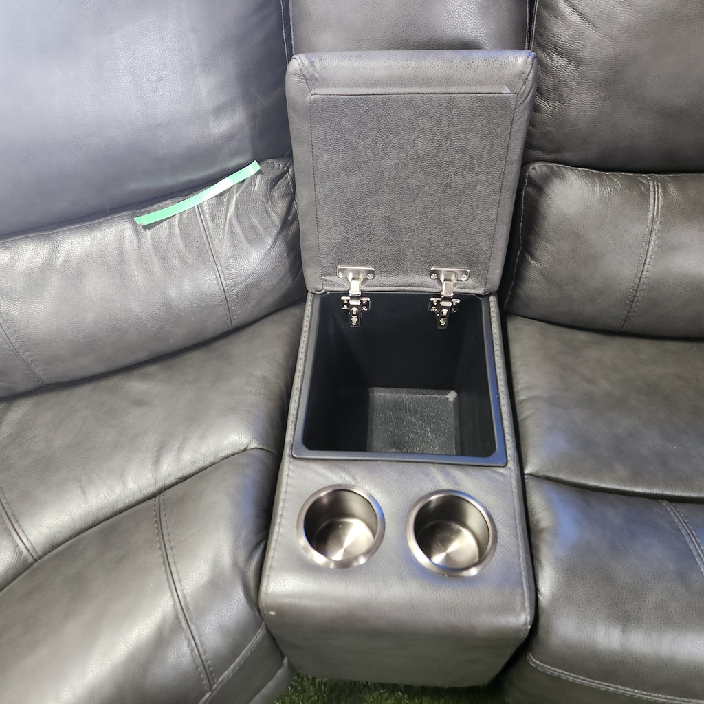 Wylder Leather Power Reclining Sectional with Power Headrests