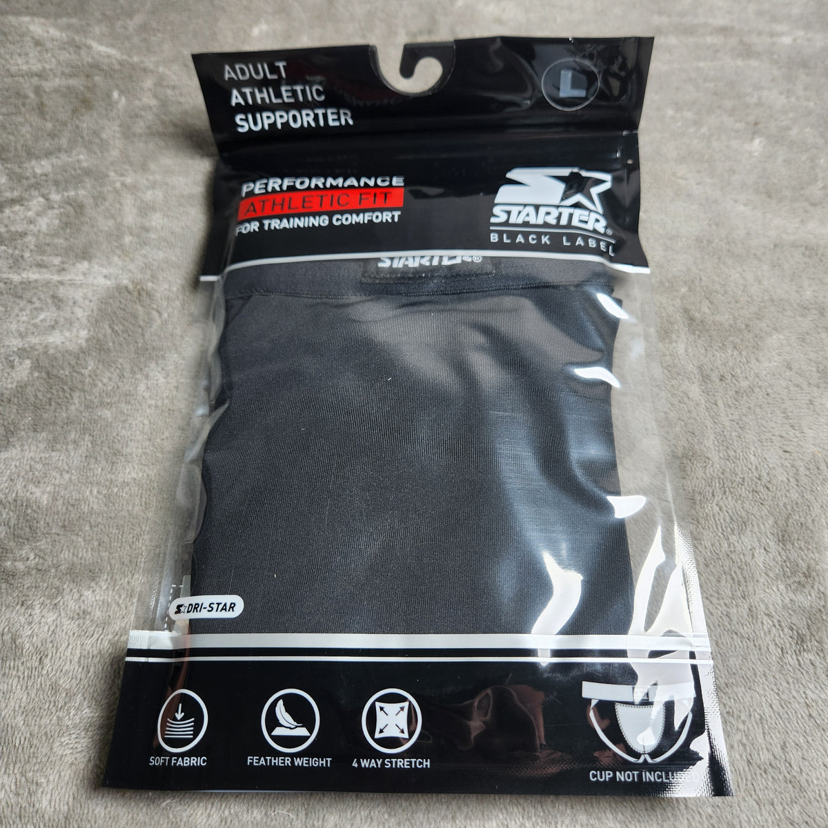 Starter Black Label Size Large Adult Athletic Supporter Performance Athletic Fit