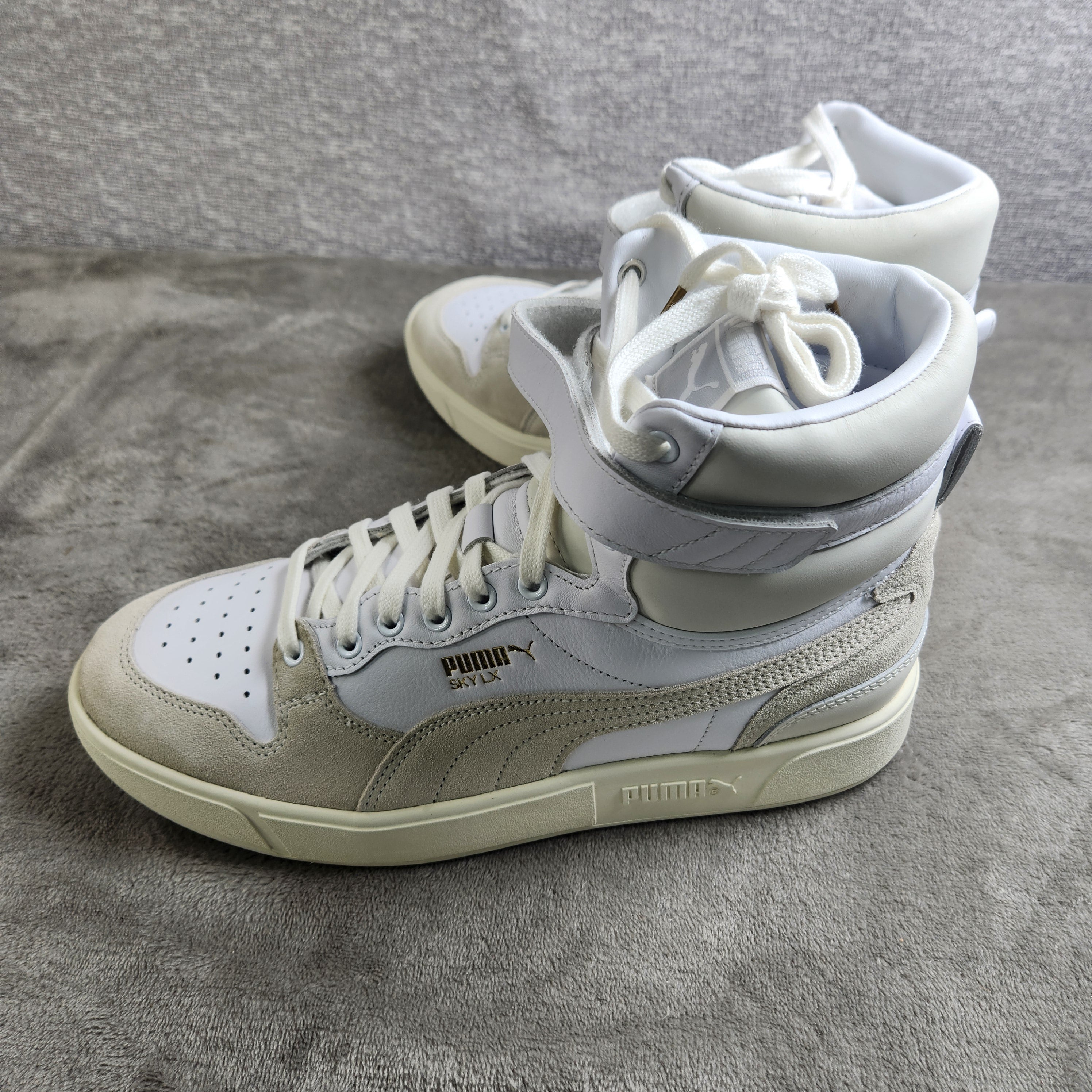 PUMA Sky LX Mid Lux 372870 01 Mens Size 10 Puma White Whisper White New