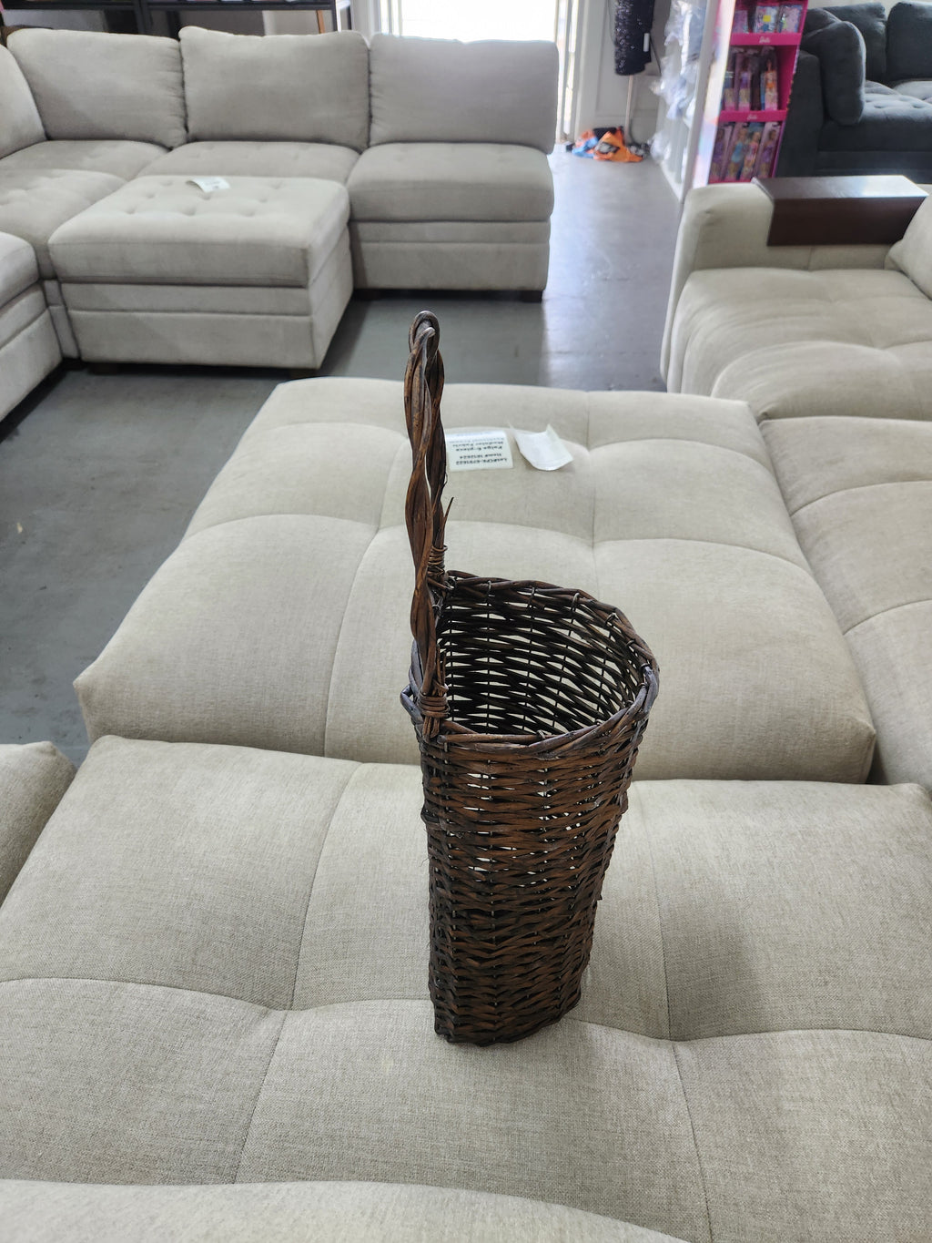 Willow wall hanging Basket Brown