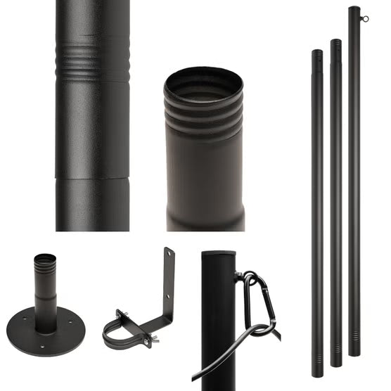 Excello Global Products 10 ft. String Light Pole, 2-pack