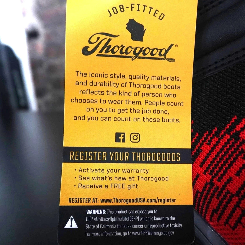 (No Box!)Thorogood AST Low Composite Toe Safety Work Sneaker Men's 11.5W Red/Black 809-5200
