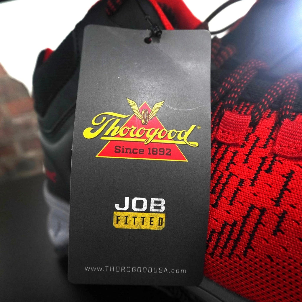 (No Box!)Thorogood AST Low Composite Toe Safety Work Sneaker Men's 11.5W Red/Black 809-5200