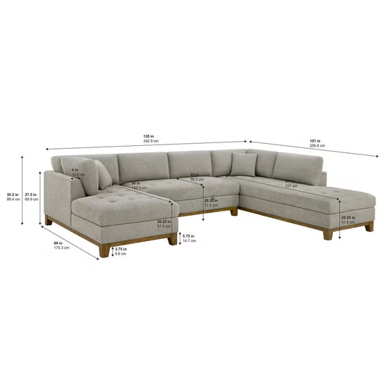 Thomasville Tavish Fabric Sectional with Storage